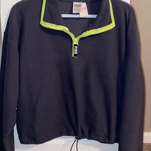 ✨NWT Cute PINK cropped, fleece quarter zip✨